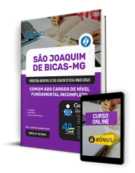 Capa Apostila Prefeitura de São Joaquim de Bicas - MG 2025 - Comum aos Cargos de Nível Fundamental Incompleto
