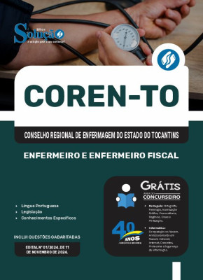 Apostila COREN-TO em PDF 2025 - Enfermeiro e Enfermeiro Fiscal - Imagem 1