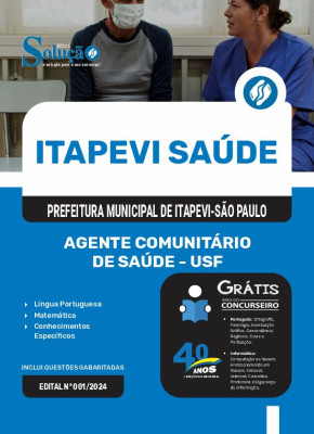 Apostila Itapevi Saúde em PDF 2025 - Agente Comunitário de Saúde - USF - Imagem 1