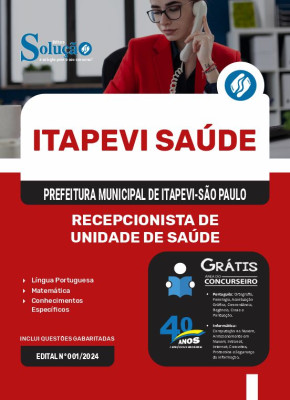 Apostila Itapevi Saúde em PDF 2025 - Recepcionista de Unidade de Saúde - Imagem 1