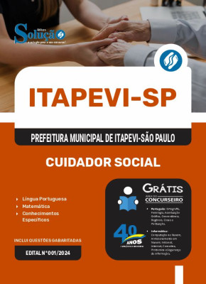 Apostila Prefeitura de Itapevi - SP em PDF 2025 - Cuidador Social - Imagem 1