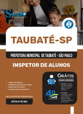Apostila Prefeitura de Taubaté - SP em PDF 2025 - Inspetor de Alunos - Imagem 1