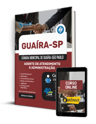 Capa Apostila Câmara de Guaíra - SP 2025 - Agente de Atendimento e Administração