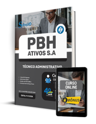 Capa Apostila PBH Ativos S.A 2025 - Técnico Administrativo