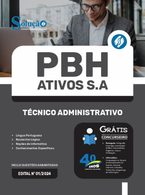 Apostila PBH Ativos S.A 2025 - Técnico Administrativo - Imagem 3