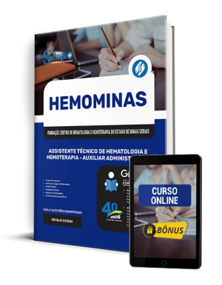Apostila HEMOMINAS 2025 - Assistente Técnico de Hematologia e Hemoterapia - Auxiliar Administrativo - Imagem 1