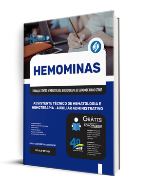 Apostila HEMOMINAS 2025 - Assistente Técnico de Hematologia e Hemoterapia - Auxiliar Administrativo - Imagem 2