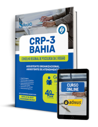Capa Apostila CRP 3 2025 - Assistente Organizacional - Assistente de Atendimento e Assistente Organizacional - Assistente de Atendimento - Subsede