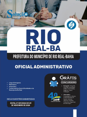 Apostila Prefeitura de Rio Real - BA 2025 - Oficial Administrativo - Imagem 3