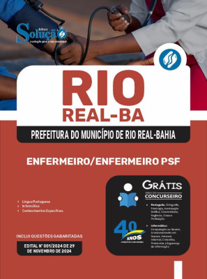 Apostila Prefeitura de Rio Real - BA em PDF 2025 - Enfermeiro/Enfermeiro PSF - Imagem 1