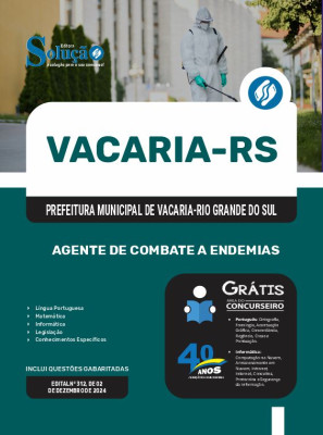Apostila Prefeitura de Vacaria - RS 2025 - Agente de Combate a Endemias - Imagem 3