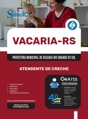 Apostila Prefeitura de Vacaria - RS 2025 - Atendente de Creche - Imagem 3