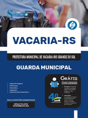 Apostila Prefeitura de Vacaria - RS 2025 - Guarda Municipal - Imagem 3