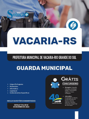 Apostila Prefeitura de Vacaria - RS em PDF 2025 - Guarda Municipal - Imagem 1