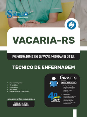 Apostila Prefeitura de Vacaria - RS 2025 - Técnico de Enfermagem - Imagem 3