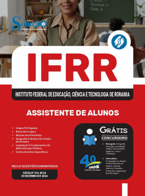 Apostila IFRR em PDF 2025 - Assistente de Alunos - Imagem 1