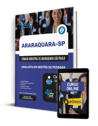 Capa Apostila Câmara de Araraquara - SP 2025 - Analista em Gestão de Pessoas