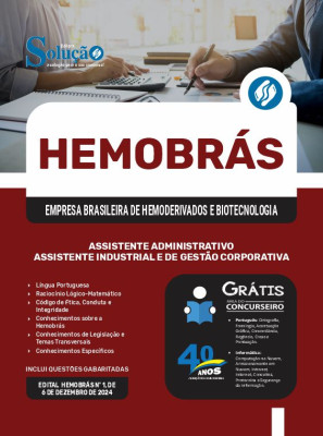 Apostila Hemobrás 2025 - Assistente Administrativo - Assistente Industrial e de Gestão Corporativa - Imagem 3