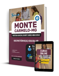 Capa Apostila Prefeitura de Monte Carmelo - MG 2025 - Secretário(a) Escolar