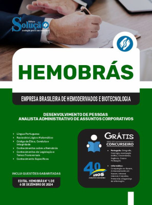 Apostila Hemobrás em PDF - Desenvolvimento de Pessoas - Analista Administrativo De Assuntos Corporativos 2025 - Imagem 1