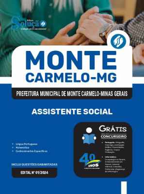 Apostila Prefeitura de Monte Carmelo - MG em PDF 2025 - Assistente Social - Imagem 1