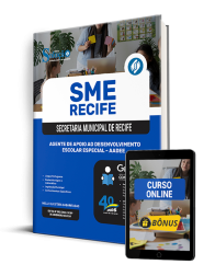 Capa Apostila SME Recife 2025 - Agente de Apoio ao Desenvolvimento Escolar Especial – AADEE