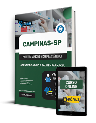 Apostila Prefeitura de Campinas - SP 2025 - Agente de Apoio à Saúde - Farmácia - Imagem 1