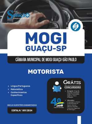 Apostila Câmara de Mogi Guaçu - SP em PDF 2025 - Motorista - Imagem 1