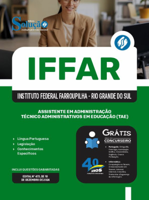 Apostila IFFAR 2025 - Assistente em Administração - Técnico Administrativos em Educação (TAE) - Imagem 3