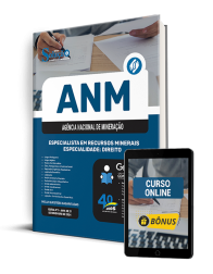 Capa Apostila ANM 2025 - Especialista em Recursos Minerais - Especialidade: Direito