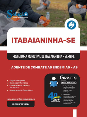 Apostila Prefeitura de Itabaianinha - SE em PDF 2025 - Agente de Combate as Endemias - AS - Imagem 1