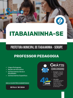 Apostila Prefeitura de Itabaianinha - SE em PDF 2025 - Professor Pedagogia - Imagem 1