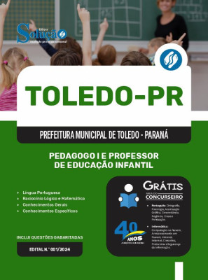 Apostila Prefeitura de Toledo - PR em PDF 2025 - Pedagogo I e Professor De Educação Infantil - Imagem 1