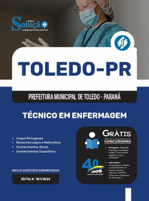 Apostila Prefeitura de Toledo - PR em PDF 2025 - Técnico Em Enfermagem - Imagem 1