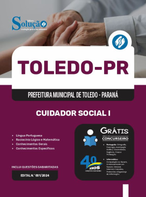 Apostila Prefeitura de Toledo - PR em PDF 2025 - Cuidador Social I - Imagem 1