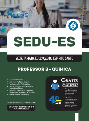 Apostila SEDU-ES 2025 - Professor B - Química - Imagem 3