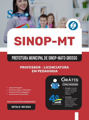 Apostila Prefeitura de Sinop - MT em PDF 2025 - Professor - Licenciatura em Pedagogia - Imagem 1
