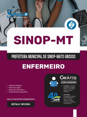 Apostila Prefeitura de Sinop - MT em PDF 2025 - Enfermeiro - Imagem 1