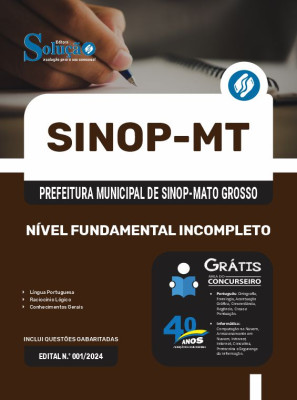 Apostila Prefeitura de Sinop - MT 2025 - Nível Fundamental Incompleto - Imagem 3