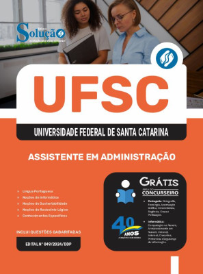 Apostila UFSC em PDF 2025 - Assistente em Administração - Imagem 1