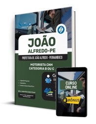 Capa Apostila Prefeitura de João Alfredo - PE 2025 - Motorista CNH Categoria B ou C