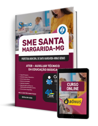 Capa Apostila SME Santa Margarida - MG 2025 - ATEB - Auxiliar Técnico da Educação Básica