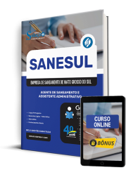Capa Apostila SANESUL 2025 - Agente de Saneamento e Assistente Administrativo