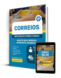 Capa Apostila CORREIOS 2025 - Agente de Correios - Atendente Comercial