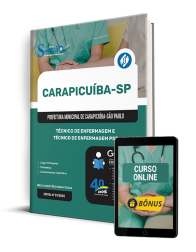 Capa Apostila Prefeitura de Carapicuíba - SP 2025 - Técnico de Enfermagem e Técnico de Enfermagem PSF