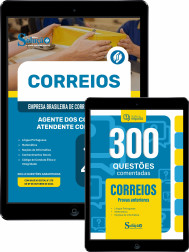 Capa Combo CORREIOS - Agente de Correios - Atendente Comercial (Apostila + Questões Comentadas)