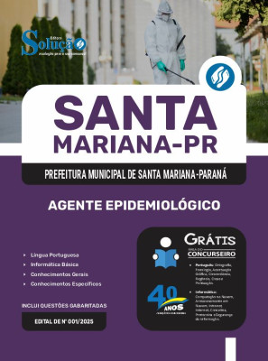 Apostila Prefeitura de Santa Mariana - PR 2025 - Agente Epidemiológico - Imagem 3