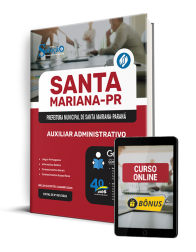 Capa Apostila Prefeitura de Santa Mariana - PR 2025 - Auxiliar Administrativo