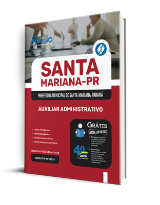 Apostila Prefeitura de Santa Mariana - PR 2025 - Auxiliar Administrativo - Imagem 2