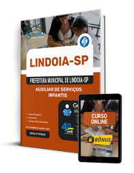 Capa Apostila Prefeitura de Lindoia - SP 2025 - Auxiliar de Serviços Infantis